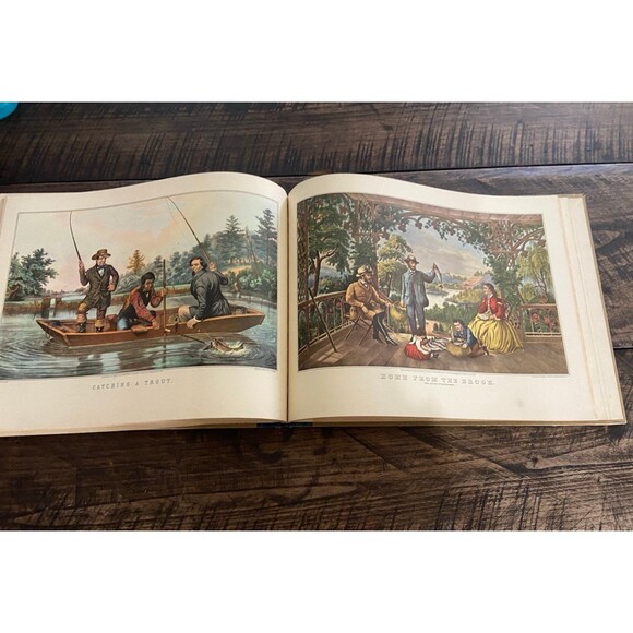 Vintage 1952 Currier and Ives America Table Top Book - Picture 9 of 12